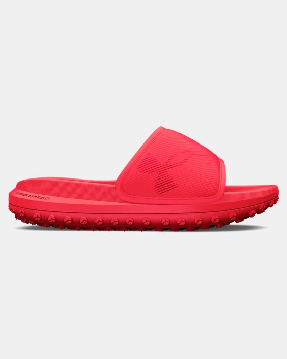 Unisex UA Summit Fat Tire Sway Slides in Red image number 0